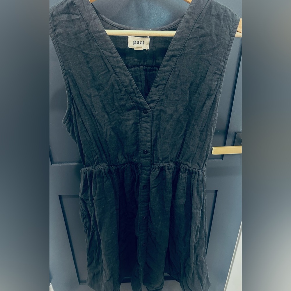 Pact Black Sleeveless Dress